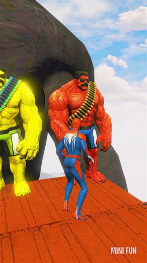 GTA 5 Epic Water Ragdolls Spiderman vs RAINBOW HULK Jumps/Fails Ep.524 #shorts