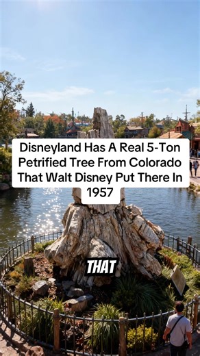 Disneyland Has A Real 5-Ton Petrified Tree From Colorado That Walt Disney Put There In 1957 Disney, Mickey Mouse, Disney World, Magic Kingdom, Disney Parks, Disney Secrets #Disney #WaltDisneyWorld #DisneyTikTok #DisneySecrets #Disneyland