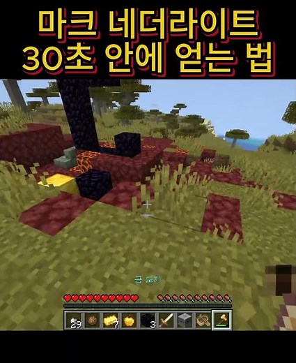 마크 네더라이트 30초 안에 얻는 법 #minecraft #마인크래프트 #마크쇼츠 #마크 #게임 #shorts #2026