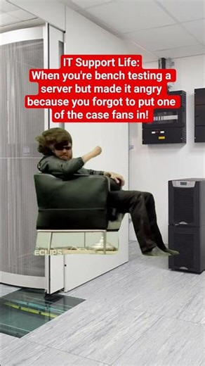 When you're bench testing a server but made it angry #itguy #techguy #helpdesk #itsupport #itmemes