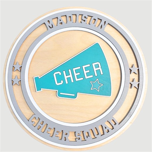 Personalized Cheer Megaphone Name Sign, Cheerleader Room Decor, Custom Sports Wall Art - Etsy
