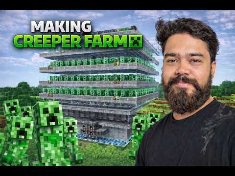 Making creeper farm 24/7 Minecraft PUBLIC SMP LIVE JAVA+BEDROCK/PE || #minecraft #minecraftsmp #smp