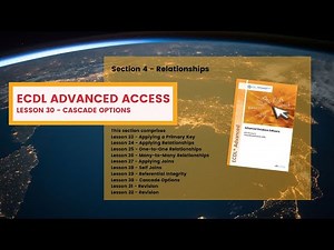 ECDL Advanced ACCESS Lesson 30 Cascade Options