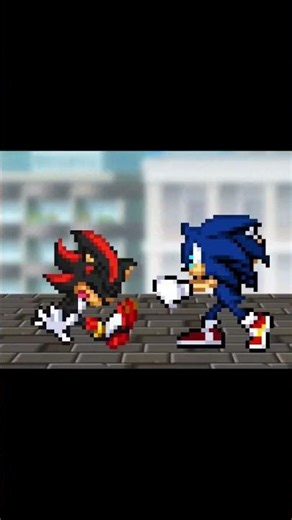 sonic vs shadow sprite animation #sonic #sonicthehedgehog #sprite #spritesanimation