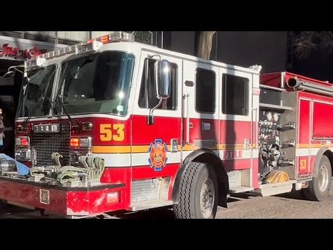 Richmond FD Engine 5 Engine 17 Engine 13 Truck 2 and Battalion 1 on scene of a high rise fire alarm