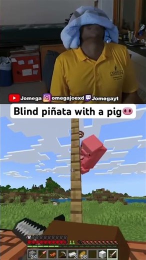 Do pigs deserve this ? Flying Kelly is king #minecraft #gaming #pig #gamingmoments #ytshorts #yt