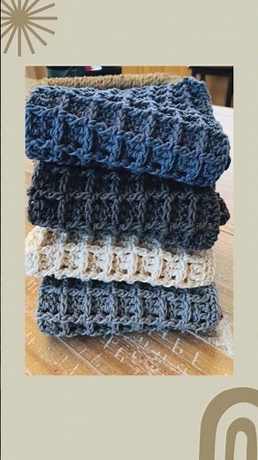 Crochet Waffle Stitch Dishcloth Pattern #crochet #crochetpattern #icancrochetthat