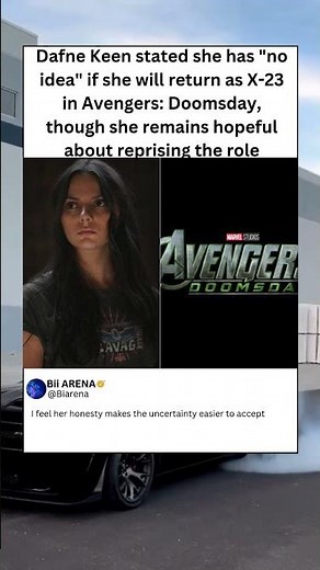 Dafne Keen stated she has "no idea" if she will return as X-23 in Avengers: Doomsday #avengers