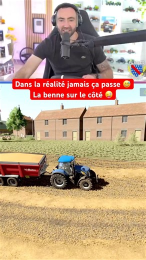 In reality, that would never work 😅 The tipper truck on the side 😜 #fs25 #farmingsimulator25