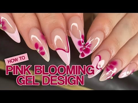 💅 Swirly French Tips & Blooming Gel Flowers | Full Set On A Client! 🌸✨