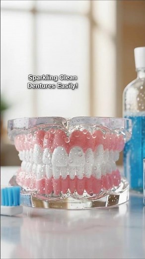 CLEAN DENTURES THE EASY WAY !!