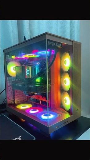 Thermaltake View 380 XL TG ARGB gravel sand build with TT mine cube ultra 360 AIO cooler build