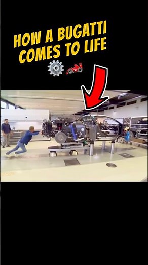The Moment a Bugatti Comes to Life — Engine Meets Chassis! #shorts #bugatti