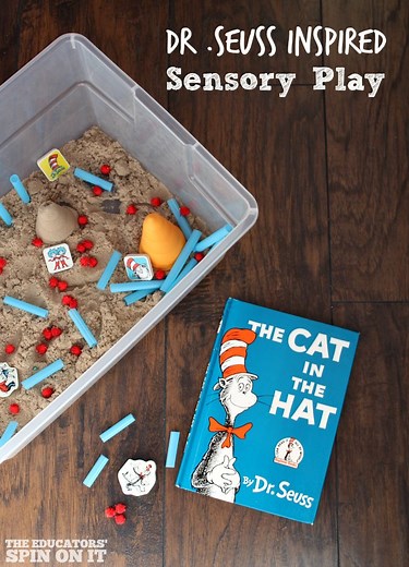 Dr. Seuss Sensory Play with Kinetic Sand
