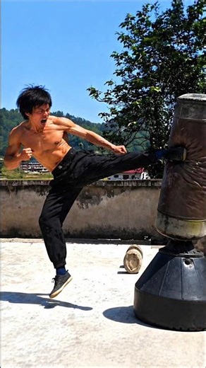 ONE KICK ENDED IT 💥 Bruce Lee Side Kick Power | 功夫爆发力
