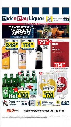Pick n Pay Liquor Weekend Specials 09/04 - 12/04
