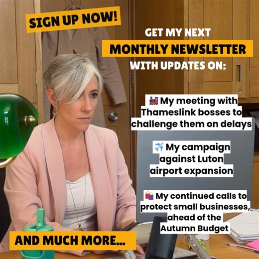 5.8K views · 56 reactions | ⏰ Sign up now! There’s still time before my next monthly newsletter reaches your inboxes, jam-packed with updates on everything I’ve been doing for St Albans  ✍️ Sign up https://www.stalbanslibdems.org.uk/e-newsletters/daisys-monthly-newsletter | Daisy Cooper | Facebook