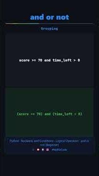 pyb 04 04 01 booleans logical operators and or not