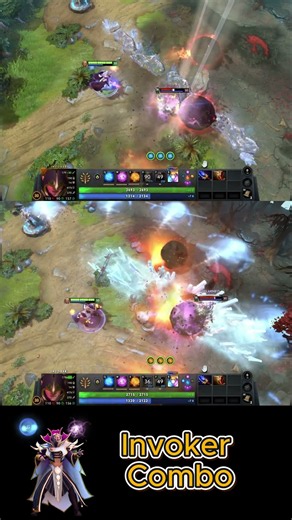 Invoker Full Combo ⚡ Most Powerful Spell Combination! #dota2 #shorts