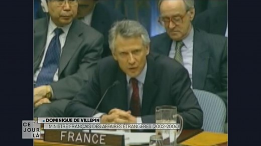 En 2003, le discours historique de Dominique de Villepin à l’ONU contre l’intervention en Irak - Geopolitis - Play RTS
