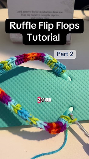 Part 2 of the viral ruffle flip flops tutorial. #entrepreneur #tiktoklearningcampaign #crochetersoftiktok #crochetcommunity #beginnercrochetproject #crochettutorial