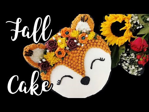 Autumn/Fall Cake Tutorial | Woodland Creatures Cake | Fox Cake Tutorial |Buttercream Cake Tutorial