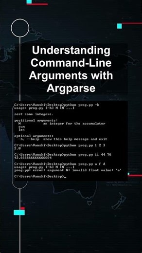 Understanding Command-Line Arguments with Argparse #ai #artificialintelligence #machinelearning