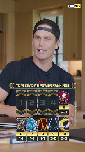 Tom Brady's Week 2 Power Rankings for NFL Teams