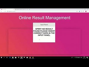 How to create an online result management system with PHP and MySQL By Max