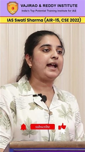 IAS Topper’s Talk | Swati Sharma (AIR-15, CSE 2022) | Vajirao & Reddy Institute