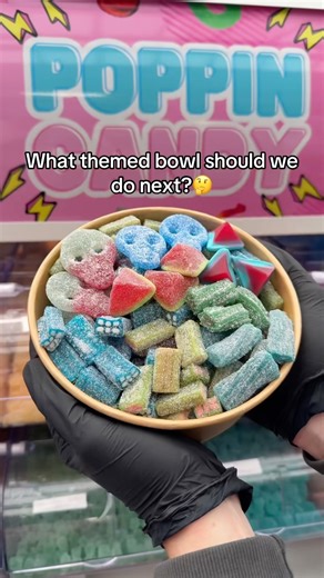 🍉🫐Let’s make a BLUE RASPBERRY & WATERMELON Candy Bowl!🫐🍉 #shorts