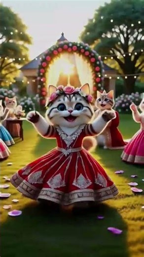 adorable ai bride dance 💖🐾 | trending short #cat #catvideos #trendingshorts