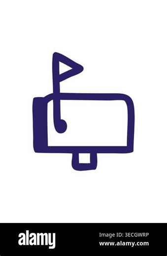 attention grabbing animation of mail box symbol icon Stock Video Footage - Alamy