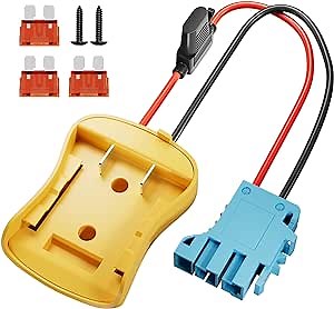 Power Wheel Battery Adapter Compatible with Dewalt 20V Battery Adapter with Wire Harness Connector Compatible with Peg-Perego Children's Riding Toys