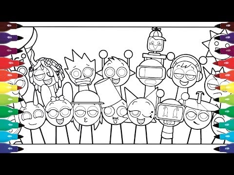 SPRUNKI MEGA COLORING DROP 🔥 | Over 25+ Faces to Paint! | Happy Draw