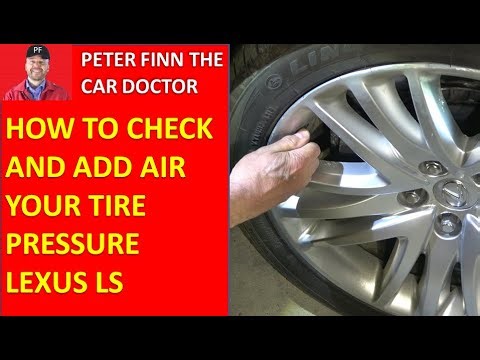 How to Check and Add air your Tire pressure Lexus LS400 LS430 LS460 LS500. Years 2000 to 2023
