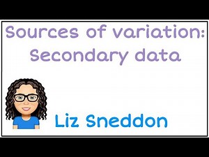 sources of variation secondary data