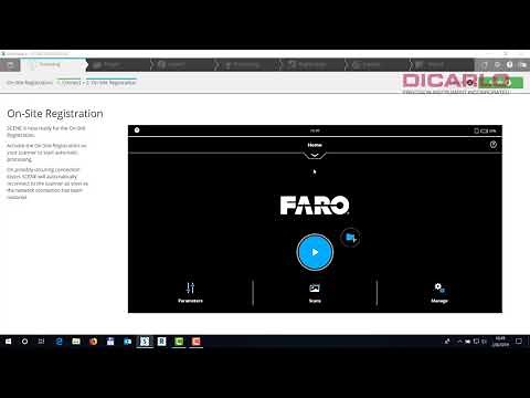 FARO SCENE how to connect for on site registration/compensation