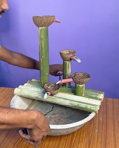 129K views · 506 reactions | Mini Waterfall DIY Using Coconut shells #waterfountaiun | Deep's CRAFT | Facebook