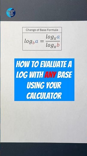 How to use your calculator to evaluate any log base #midnightmathtutor #math #logarithms