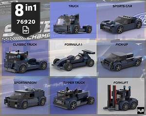 LEGO MOC-206769 Lego 76920 Builder's Pack 8 in 1 (Speed Champions 2025)