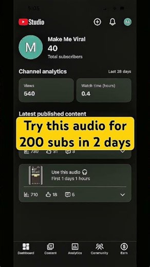 Try this audio🎧