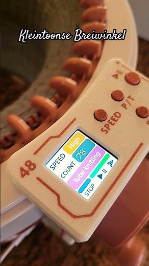 ZestWrench in action. Knitting a tube on the Sentro 48, hands free! #sentro #zestwrench #knitting