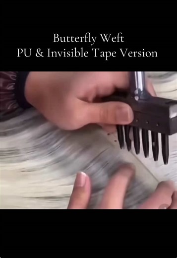 Butterfly weft one side tape, another side invisible tape 🤗Customize only wholesale contact us 👏👏#butterflyweft#tapeweft#tapeinextensions #invisibletapeweft#hairextensionspecialist
