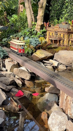 120K views · 3.3K reactions | ✨ The New York Botanical Garden's Holiday Train Show is back!  Watch model trains zip through a magical display of iconic NYC landmarks, all made from natural materials like leaves, twigs, and bark. It's a winter wonderland you don't want to miss! ❄️ #NYBG #HolidayTrainShow | New York City Photos | Facebook