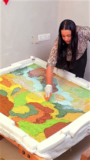 Gluing a Moss Rug Is So Satisfying 🌿 | Tufting ASMR