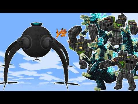 OMNIDROID vs NEW WARDENZILLA, GOLEM KONG | MINECRAFT PE BATTLE