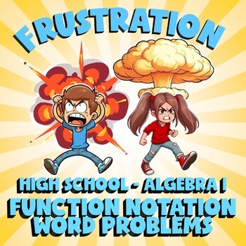 Function Notation Word Problems FRUSTRATION Math Game - No Prep Algebra 1 Review