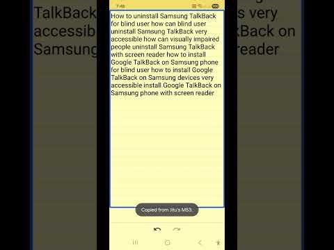 Install latest Google TalkBack on Samsung mobile phone very accessible uninstall Samsung TalkBack