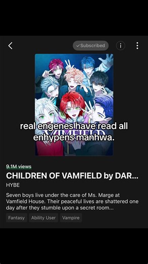 Exploring ENHYPEN's Dark Moon Webtoon